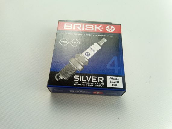 Свічка запалювання BRISK Silver DR15YS (ВАЗ 2112) (для газ.облад.) (2112-3707010) (DR15YS.4K) | Зображення 1