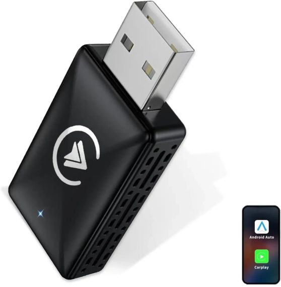 Бездротовий адаптер 2 в 1 CarPlay Android Auto Car Smart Box USB-A, чорний