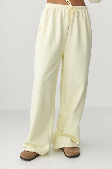 Спортивні штани з плюшевим начісом - лимонний цвет, M (є розміри) | Зображення 4