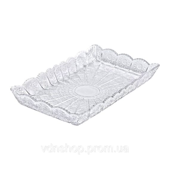 Блюдо для закусок Lirmartur скляне 28,6*16,5*3 см HP-YH-26 | Зображення 3