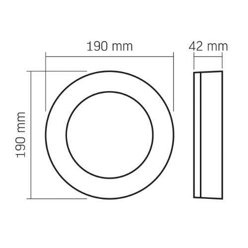 LED Світильник 15W 5000К 220V круглий чорний ART VL-BHFR-155B Videx | Зображення 2