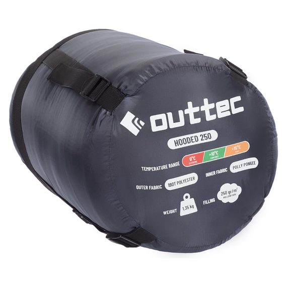 Спальный мешок одеяло Outtec демисезон с капюшоном синий | Зображення 4