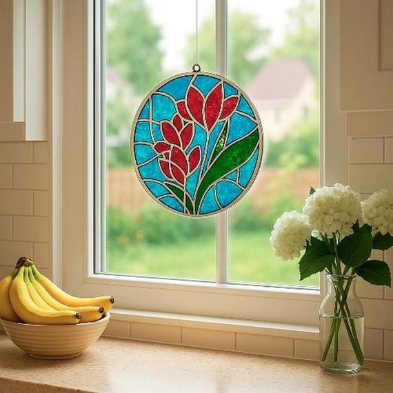 Набор для витражной живописи по номерам "Весенние цветы" FDSGK-06 | Зображення 5