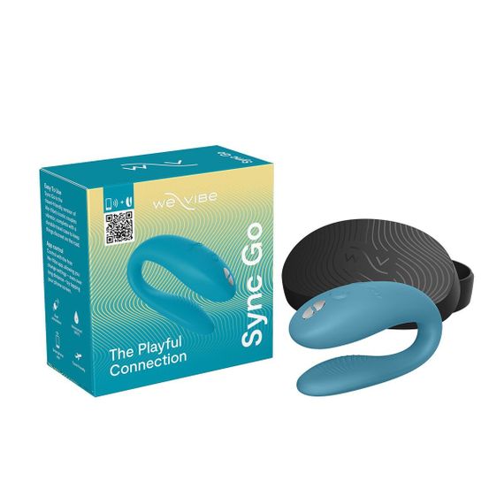 Смарт-вібратор для пар We-Vibe Sync GO Turquoise, тревел-кейс, пульт ДК | Зображення 9