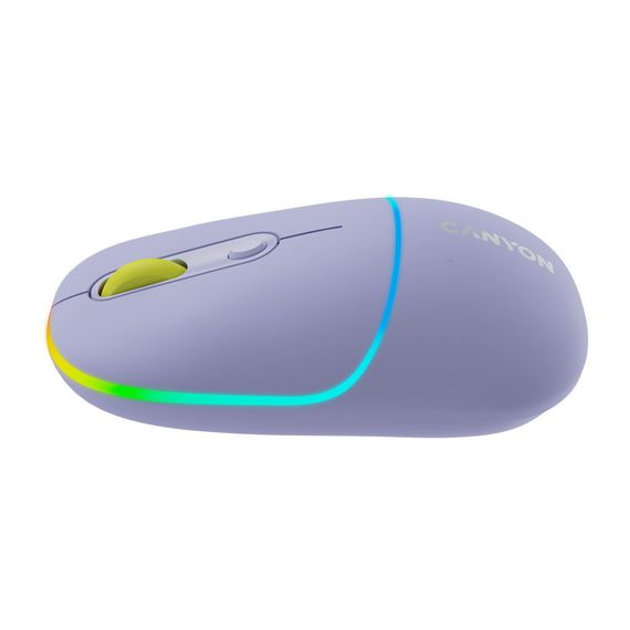 Мишка Canyon MW-22 Dual Band RGB Wireless Mountain Lavender (CNS-CMSW22ML) | Зображення 3