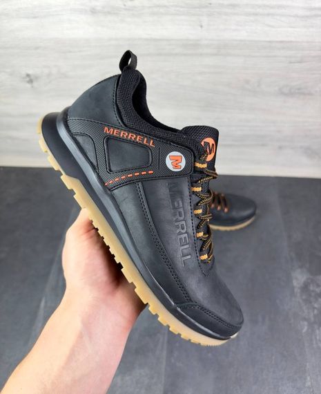Кросівки демісезонні Merrell з натуральної шкіри чорні | Зображення 2
