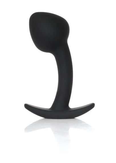 Анальна пробка - Silicone Black Curved Plug M