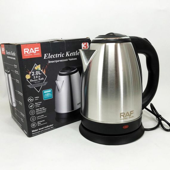 Електрочайник RAF R.7816 металевий дисковий 2 л 1500 Вт, Потужний кухонний чайник | Зображення 5