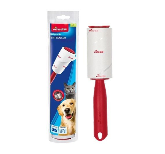Ролик для видалення шерсті тварин та волосся Vileda Pet Pro 173390, 58 листів