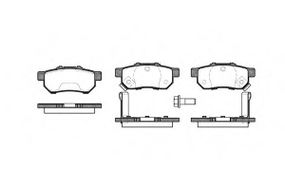 Колодка гальм. диск. HONDA CIVIC, JAZZ, 1.2I-2.0 16V 90.01-,08.07- задн. (вир-во REMSA) REMSA 023352 на HONDA CRX Mk III (EH, EG)
