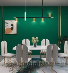 Люстра потолочная LED G986/5-led-k Черный 35-130х26х112 см.