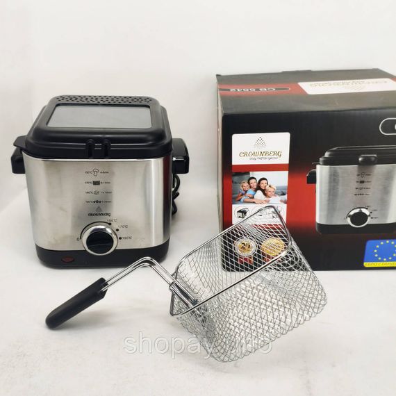 Фритюрниця для дому на 1.5л Crownberg CB-5542 1200Вт YD-18 | Зображення 3