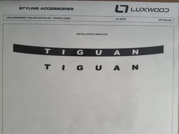 Молдинг, орнамент, лого на капот VOLKSWAGEN TIGUAN, VOTI18LOG | Зображення 8