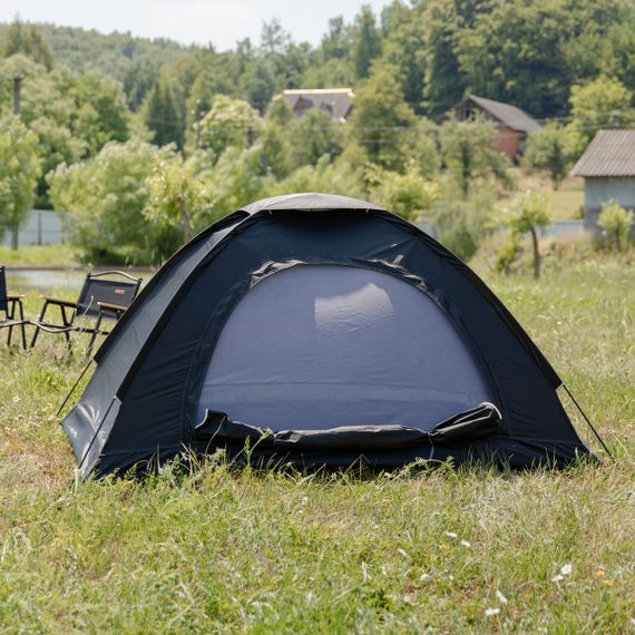 Намет двомісний 200×150×120 см кемпінговий туристичний для риболовлі LU-025B Чорний | Зображення 2