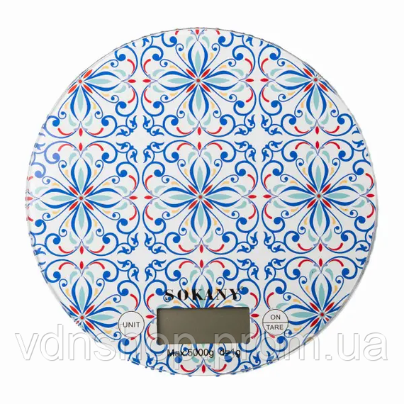 Кухонні ваги до 5 кг електронні на батарейках Синій SK-19023BL