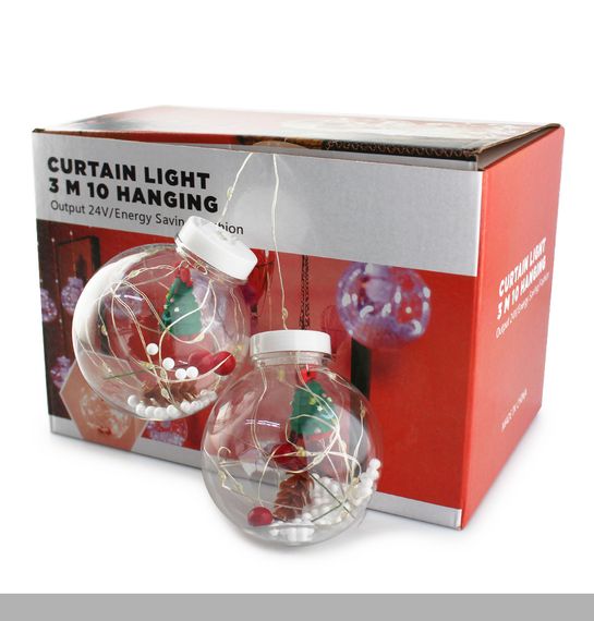 Гірлянда Xmas Мікс 4 види 200L W-1 Copper curtain ball lamp W білий 3M*1.5M (47655-8076_248)