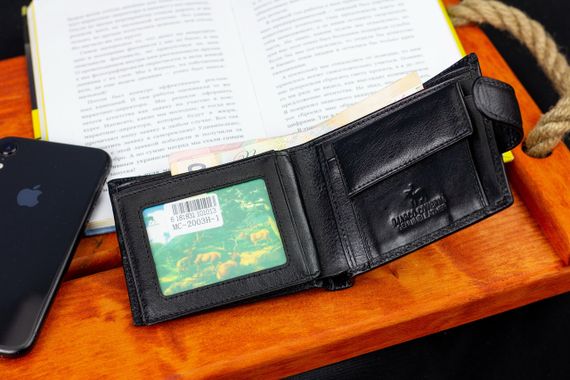 Чорне класичне портмоне з натуральної шкіри Marco Coverna MC-2003Н-1 | Зображення 9