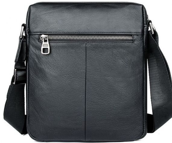 Чоловіча сумка з натуральної шкіри Tiding Bag чорна | Зображення 2