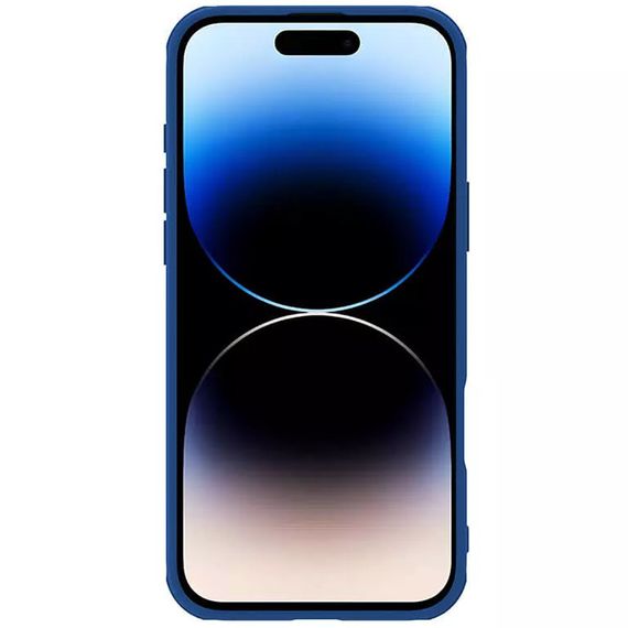 Карбоновая накладка Nillkin CamShield Pro Magnetic для Apple iPhone 16 (6.1") Blue | Зображення 4