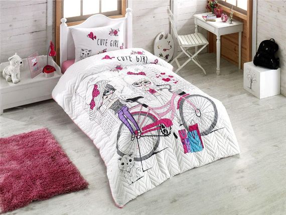 Комплект постільної білизни з покривалом Kristal Young 160×230 см Cute Girls