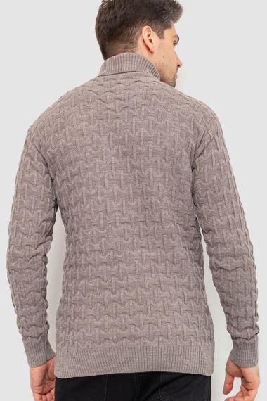 Гольф-светр чоловічий, колір мокко, 161R619 | Зображення 3