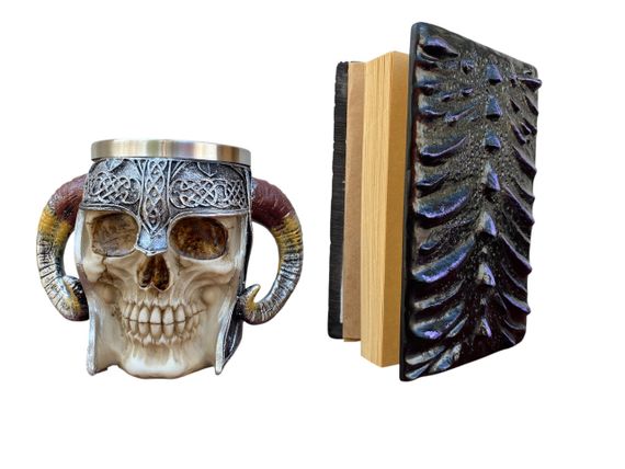 Подарунковий набір Кухоль 3D Рогатий Череп і Блокнот 3D «Око Ілюзій» | Зображення 1