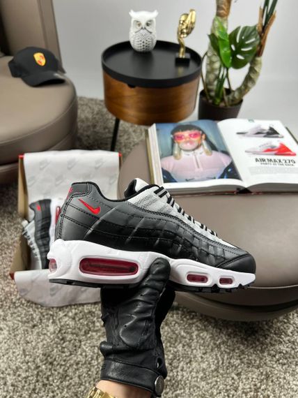 Чоловічі кросівки Air Max 95 Black Grey Red весна / літо / осінь A3863 42 26,5 | Зображення 6