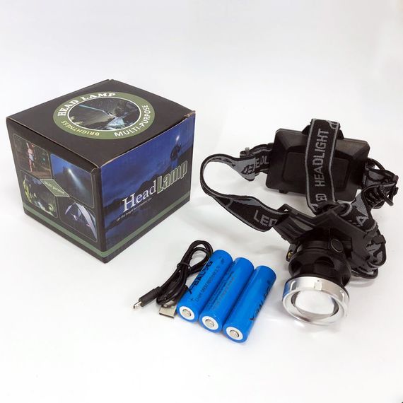 Ліхтар акумуляторний для риболовлі, Ліхтар на голову для ЗСУ голови зі світлодіодами DK-27 | Зображення 6