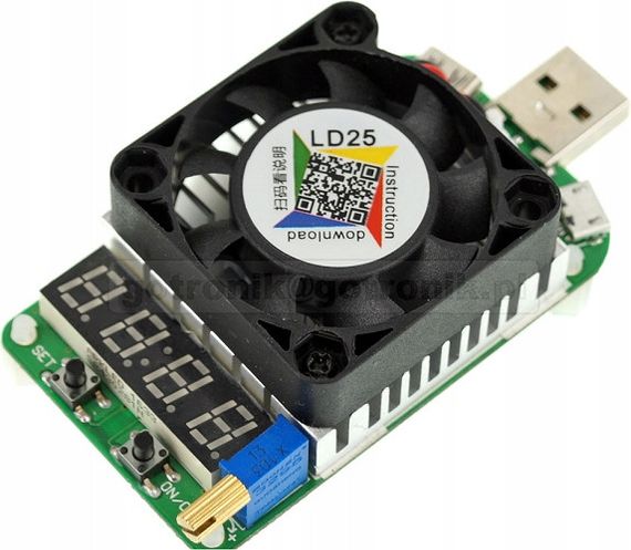 LD25 электронная нагрузка USB 25 Вт 0,25 А - 4 А | Зображення 1