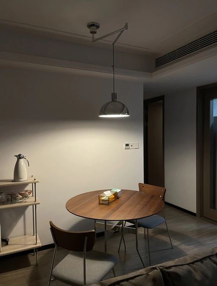 Люстра підвісна на 1 лампочку 26735 Хром 35-75х35х35 см. | Зображення 7