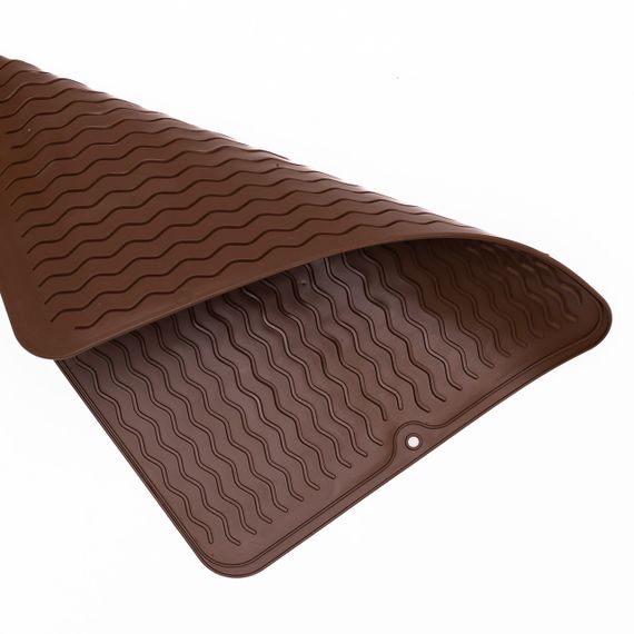 Кухонний силіконовий килимок з протиковзкою поверхнею 40×30 см Коричневий HP-42-9BR | Зображення 2