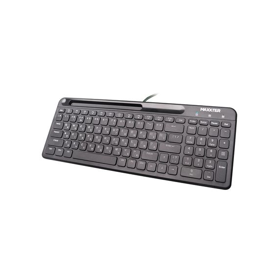 Клавіатура Maxxter KB-01B-UA USB Black (KB-01B-UA) | Зображення 1