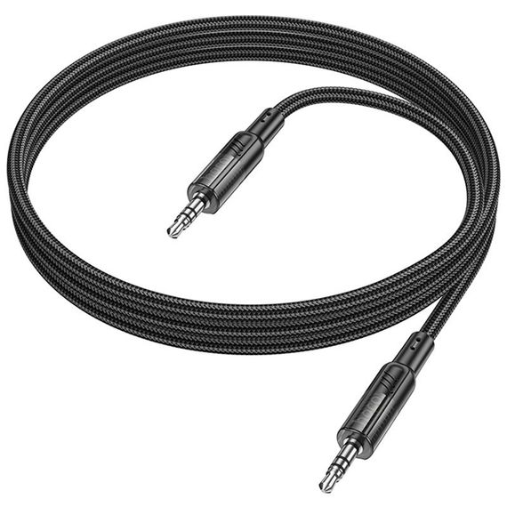 Аудіо кабель Aux Hoco UPA27 Spirit transparent (1.2m) Black | Зображення 2