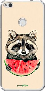 Чохол на Huawei P8 Lite (2017) Єнотик з кавуном "4605t-777-2448"