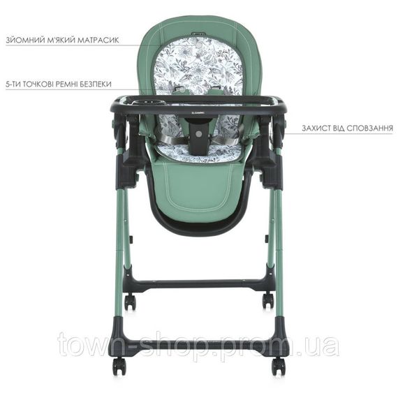 Стульчик для кормления ME 1037-B CRYSTAL Green до 15 кг | Зображення 6