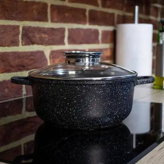 Котел UNIQUE UN-5271 16см 1.25 л (чорний мармур)