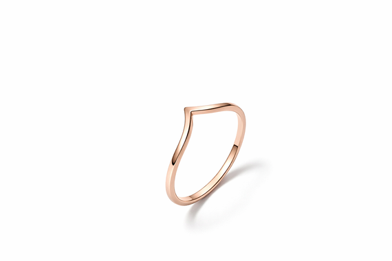 Кольцо из красного золота в минималистичном стиле К-0583 18