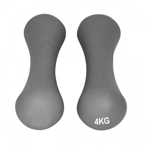 Гантелі неопренові PowerPlay 4126 Spartacus 2*4 кг. Сірі (пара - 2шт.) | Зображення 5