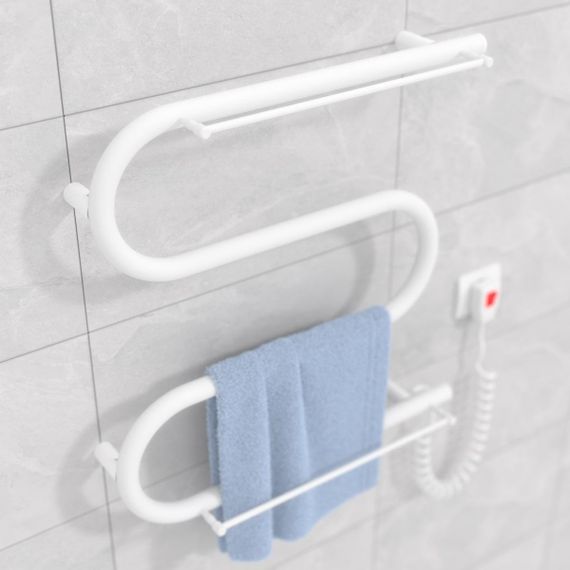 Електрична рушникосушарка Laris Зебра Змійовик 25 ЧФ3 500 х 500 з 2-ма поличками Е (підкл. справа) | Зображення 4