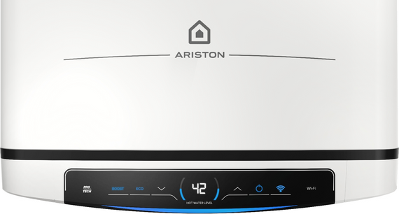 Водонагрівач Ariston VELIS PRO DRY WIFI 50 EU 50 л, 3.0 кВт, "сухий" ТЕН, універсальний, прямокутний, білий (3100908) | Зображення 3