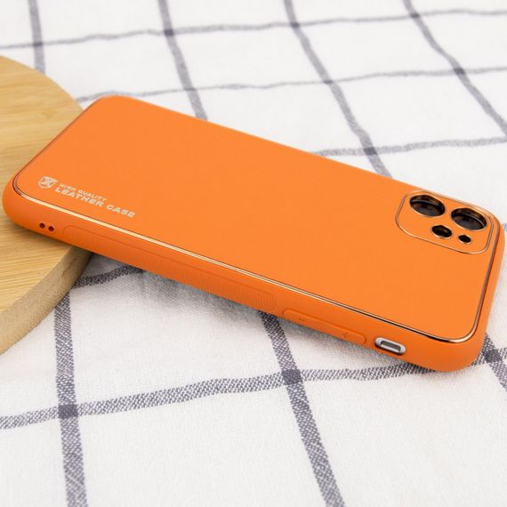 Шкіряний чохол Xshield для Apple iPhone 11 (6.1") Жовтий / Yellow Жовтогарячий/Apricot | Зображення 2