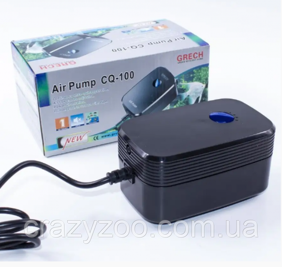 Компресор для акваріума SunSun Grech CQ-100 регульований 3.8 Вт 1.6 л/хв до 96 л | Зображення 7