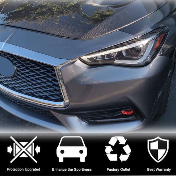 Реснички на фары (для Q60 2016-2022, Карбон) для Infiniti Q50/Q60 | Зображення 3