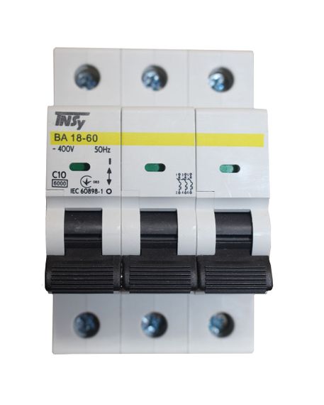 Автоматичний вимикач ВА18-60 3Р 10А 6кА х-ка C Ny95504746 | Зображення 1