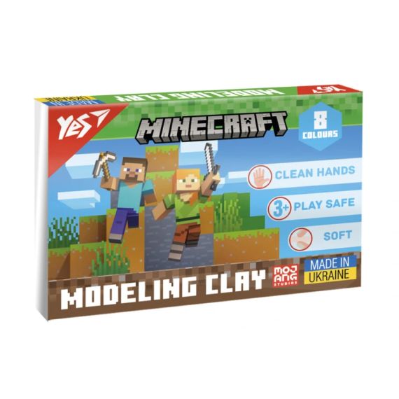 Пластилін Minecraft YES 540656 8 кольорів Різнокольоровий shop (4823091921810)