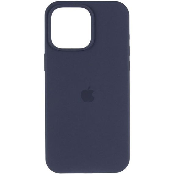 Чохол Silicone Case (AA) Logo with MagSafe для Apple iPhone 15 (6.1") Бежевий / Desert Gold Темно-синій / Midnight blue | Зображення 1