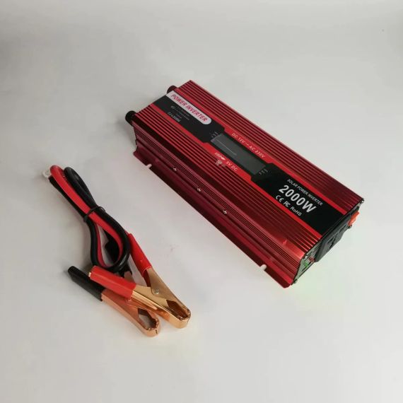 Инвертор 5 CORE 2000W 12V LCD • Преобразователь напряжения 5 CORE 2000W 12V-220V Digital с рабочей мощностью 1000 Вт и дисплеем | Зображення 1