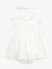 Боді-сукня+повязка для дівчинки Dexters 133011 68 см Молочний shop (4821106761048)
