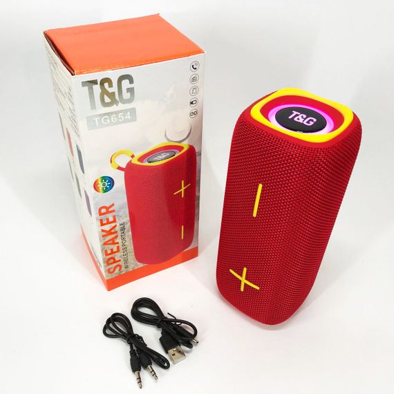 Портативна Bluetooth колонка TG654 8W з підсвічуванням. YC-417 Колір: червоний | Зображення 2