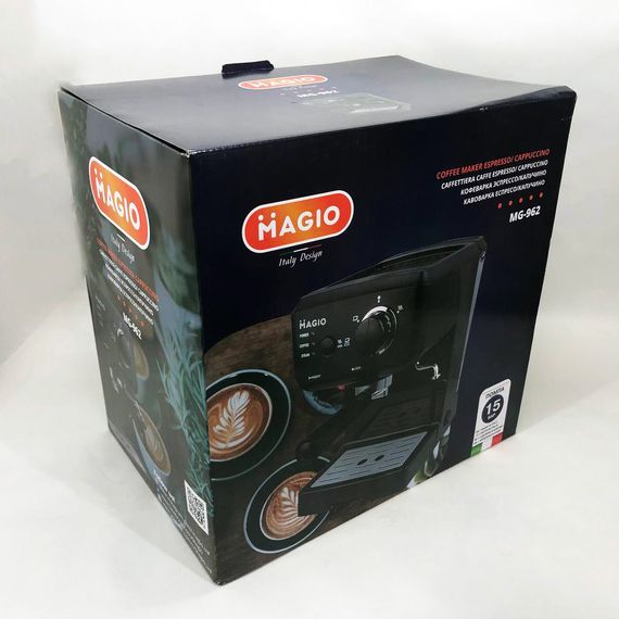 Кофемашина домашняя MAGIO MG-962 1140 Вт, Кавоварка для справжньої кави еспресо, Кофемашина латте XP-22 | Зображення 6